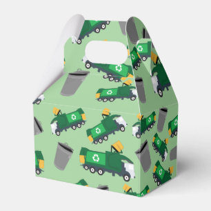 Recycling Garbage Truck Pattern Favour Box