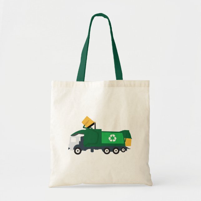 Recycling Garbage Truck Tote Bag (Front)