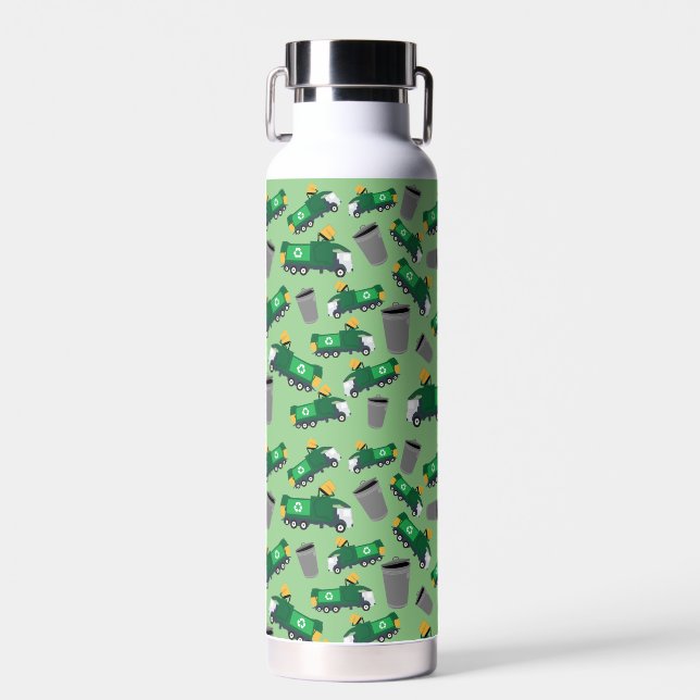 Recycling Garbage Truck Water Bottle (Front)