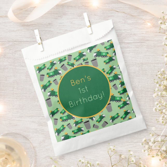 Recycling Garbage Trucks Pattern Favour Bag (Clipped)