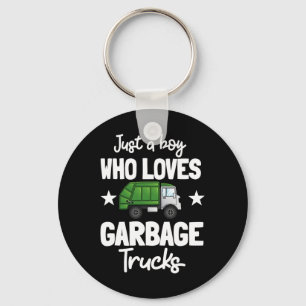 Recycling Garge Truck Recycle Trash Collector Eart Key Ring