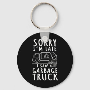 Recycling Garge Truck Trash Collector Recycle Eart Key Ring