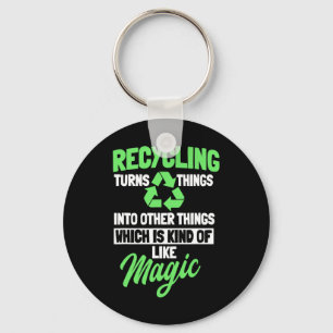 Recycling Logo Environmentalist Recycle Earth Day  Key Ring