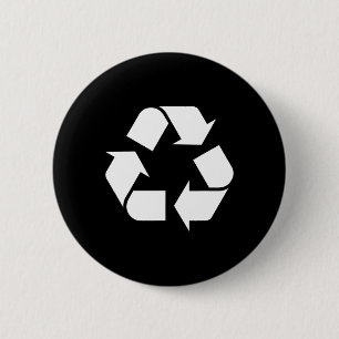Recycling Logo Recycle Symbol Earth Day Boys Girls 6 Cm Round Badge
