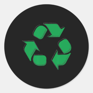 Recycling Logo Recycle Symbol Earth Day Boys Girls Classic Round Sticker