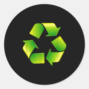 Recycling Logo Recycle Symbol Earth Day  Classic Round Sticker