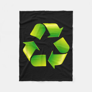 Recycling Logo Recycle Symbol Earth Day Fleece Blanket