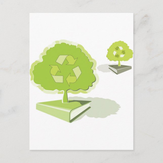 Recycling paper! Save trees! Postcard (Front)