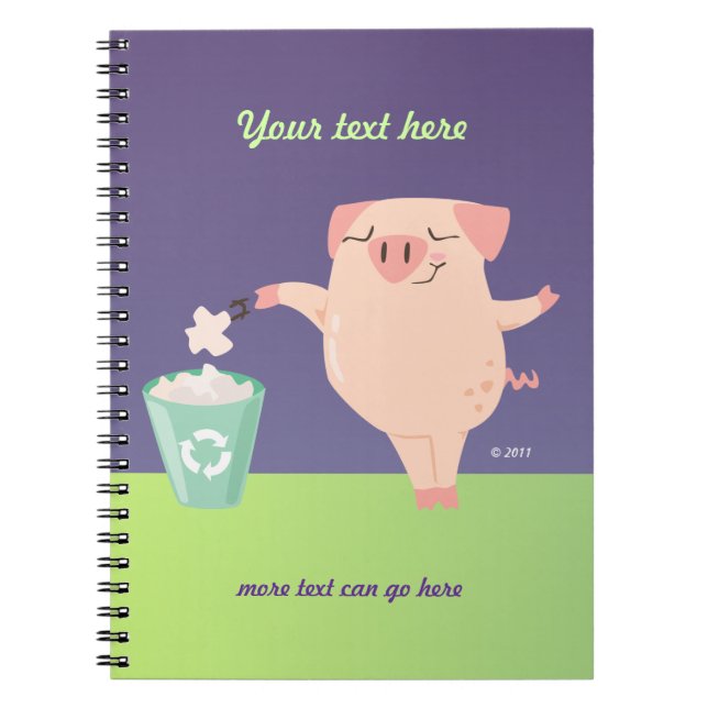 Recycling Piggy Notebook (Front)