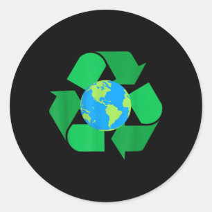 Recycling Planet Earth Climate Protection Environm Classic Round Sticker