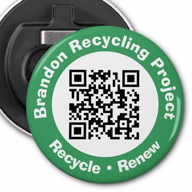 Recycling Project QR Code Recycle & Renew. Bottle Opener (Creator Uploaded)