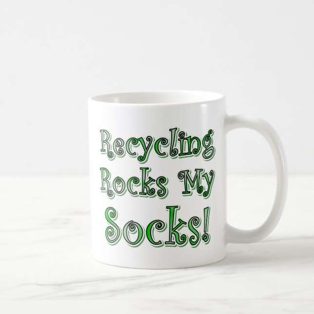 Recycling Rocks My Socks Coffee Mug (Right)