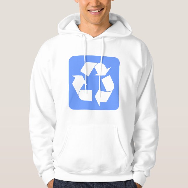 Recycling Sign - Baby Blue Hoodie (Front)