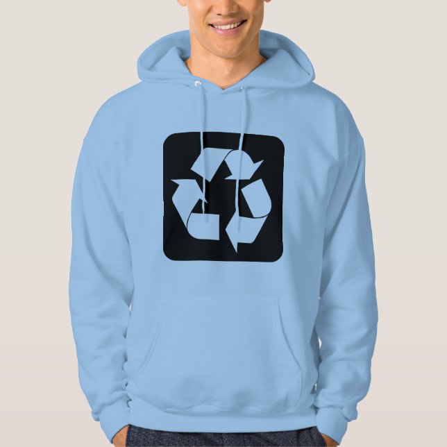 Recycling Sign - Black Hoodie (Front)