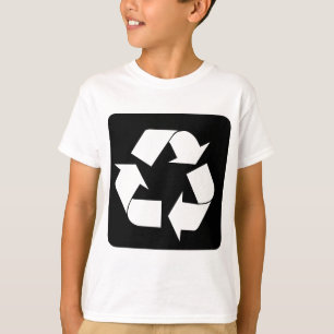 Recycling Sign - Black T-Shirt