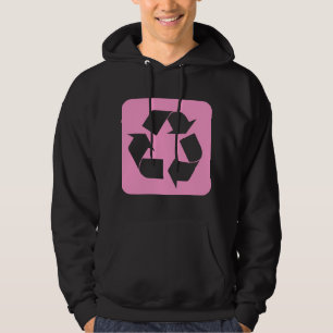 Recycling Sign - Pink Hoodie