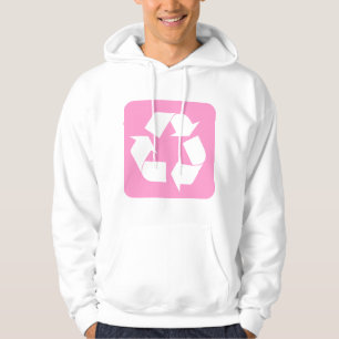 Recycling Sign - Pink Hoodie