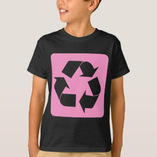 Recycling Sign - Pink T-Shirt