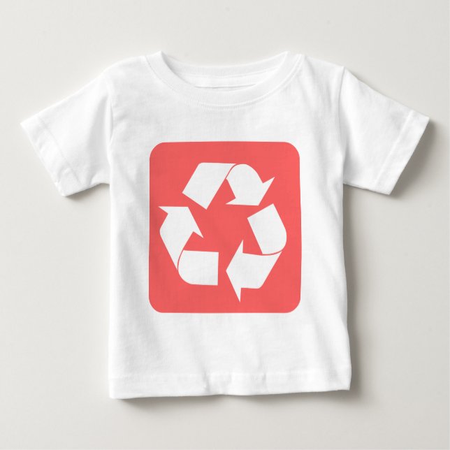 Recycling Sign - Tropical Pink Baby T-Shirt (Front)