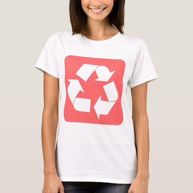 Recycling Sign - Tropical Pink T-Shirt (Front)