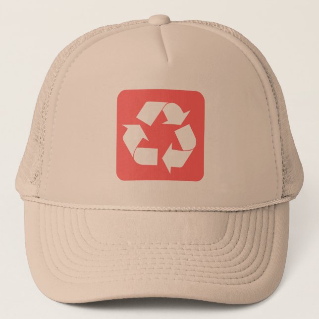 Recycling Sign - Tropical Pink Trucker Hat (Front)