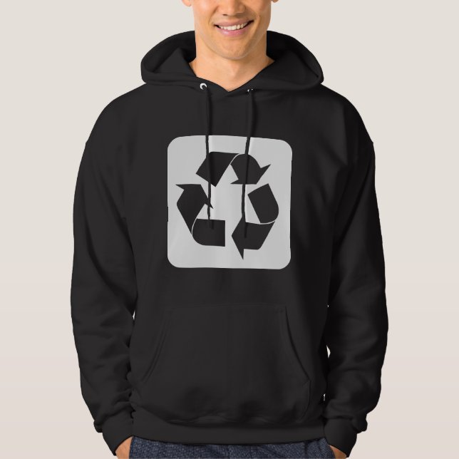 Recycling Sign - White Hoodie (Front)
