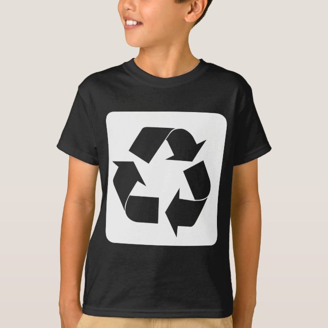 Recycling Sign - White T-Shirt (Front)