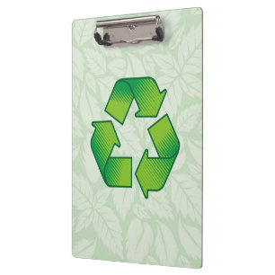 Recycling symbol clipboard