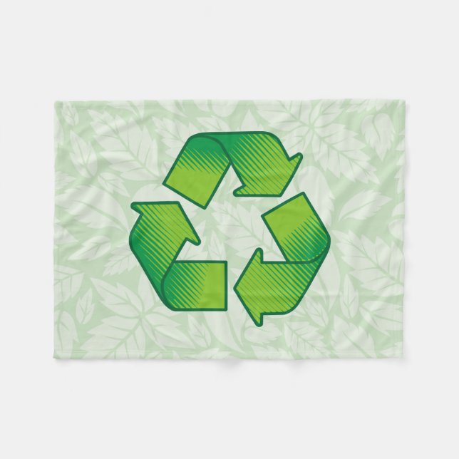 Recycling symbol fleece blanket (Front (Horizontal))
