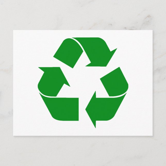 Recycling Symbol - Green Postcard (Front)