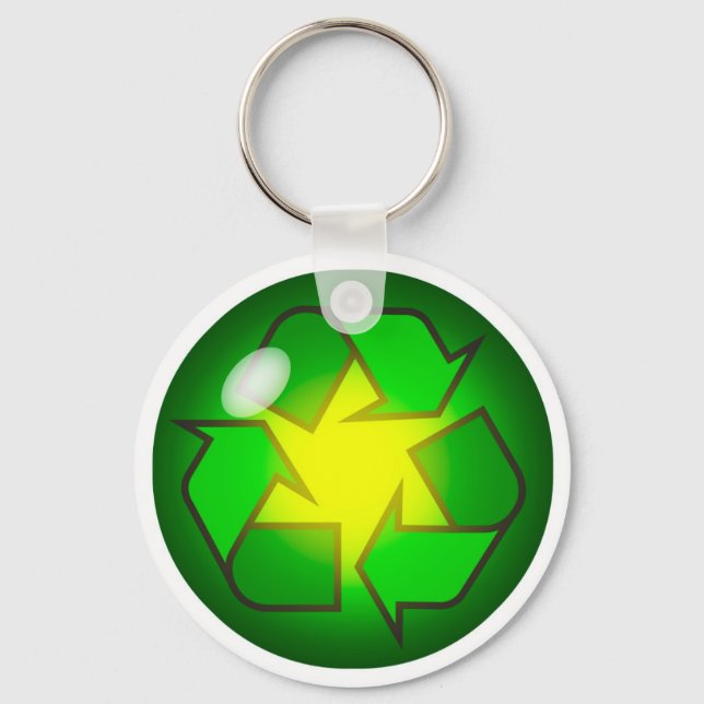 Recycling Symbol Key Chain (Front)