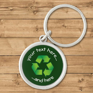 Recycling Symbol Key Ring
