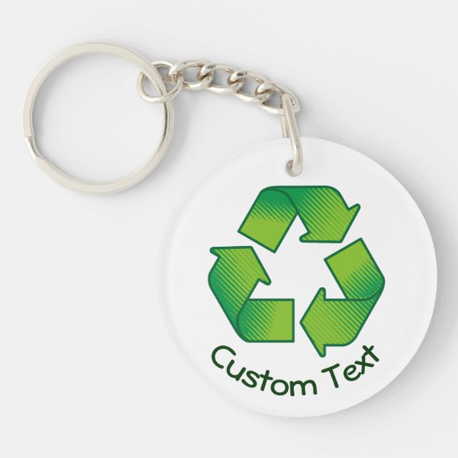 Recycling Symbol Keychain (Front)