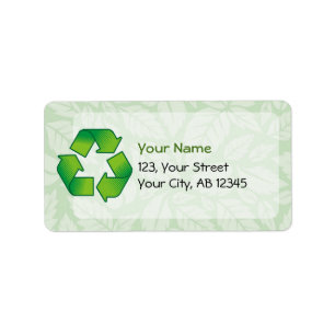 Recycling symbol label