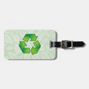 Recycling symbol luggage tag