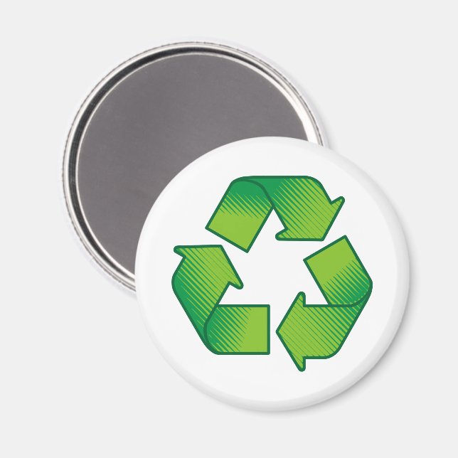 Recycling symbol magnet (Front/Back)