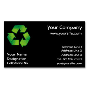 Recycling symbol Magnetic business card