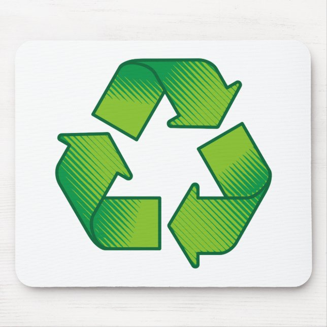 Recycling symbol mouse pad (Front)
