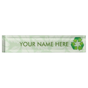 Recycling symbol nameplate