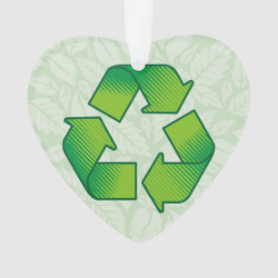 Recycling symbol ornament