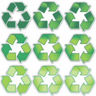 Recycling Symbol Set Stickers