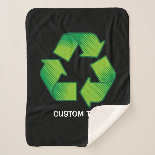 Recycling Symbol Sherpa Blanket (Front)
