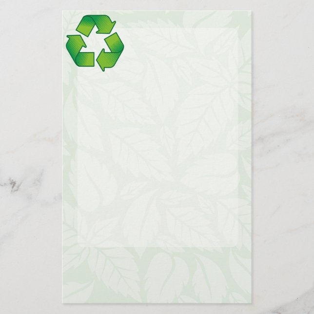Recycling symbol stationery (Front)