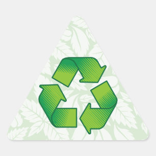 Recycling symbol triangle sticker
