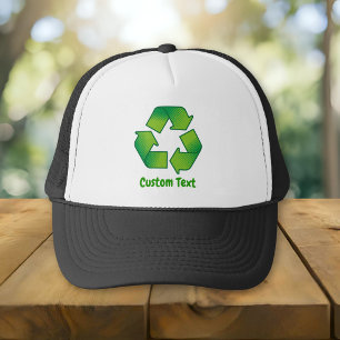 Recycling symbol trucker hat