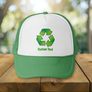 Recycling symbol trucker hat