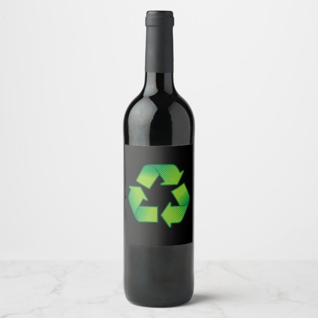 Recycling symbol wine label (Front)