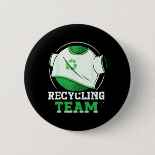 Recycling Team Trash Recycle Earth Day Environment 6 Cm Round Badge