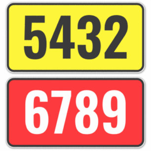 Recycling Trash Can - Custom Street Number Address