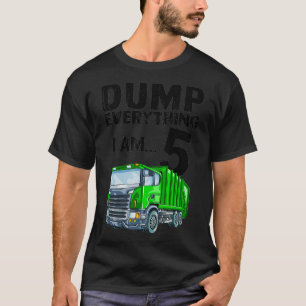Recycling Trash Garbage Truck Birthday 5 5th Kids T-Shirt